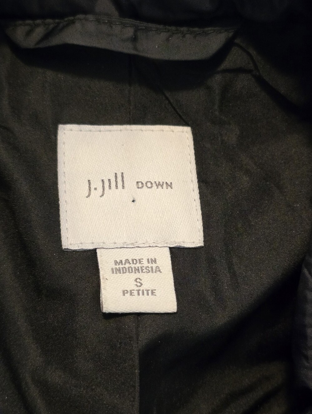 J. Jill Women’s Black Down Puffer Vest Full Zip Quilted Lightweight - Size Small - Picture 2 of 4